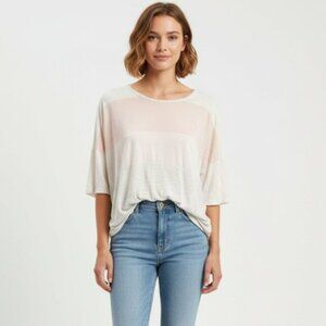 Aritzia Wilfred Women’s Tee T-shirt Short sleeve Cropped Flowy Boxy fit XS